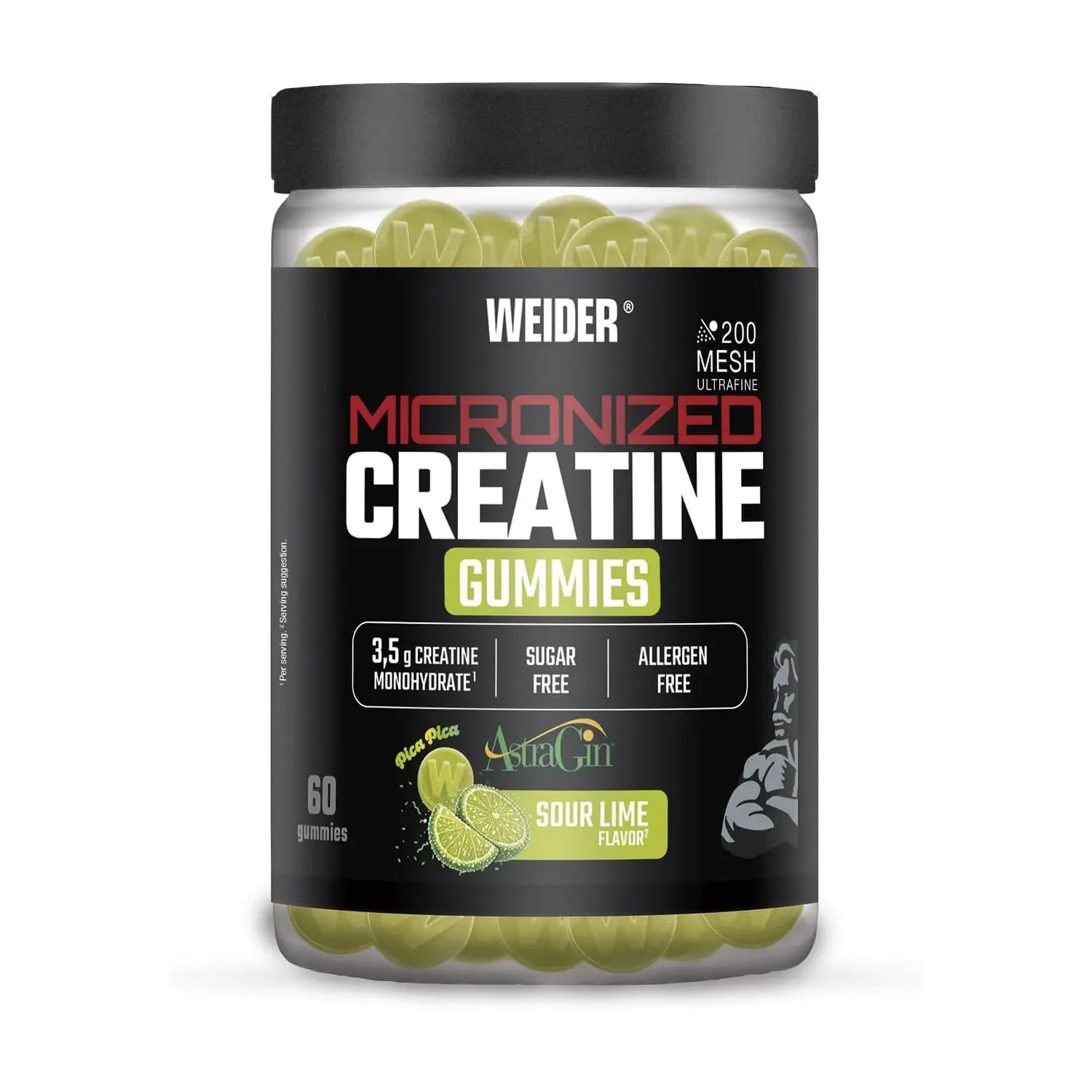 Weider Micronized Creatine 200 Mesh Gummies + AstraGin® 60 Gummies