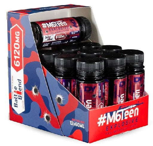 Trainings-Set: DY Nutrition M6Teen + BioTech AAKG Shock Extreme – DY Nutrition M6Teen Prewokrout Shots 12x60ml (Cherry)