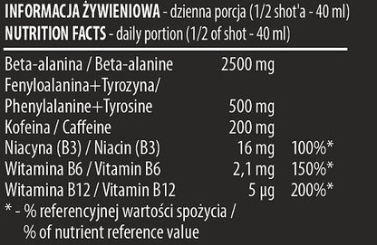 Booster-Trainingsvorrat: Activlab Black Wolf – 60 Tage, 78 Portionen – Activlab Black Wolf Preworkout Shot forest fruits 12 x 80ml