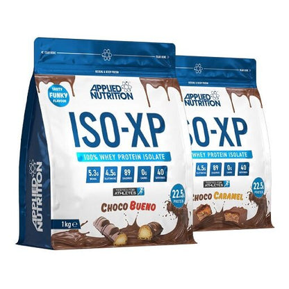 Applied Nutrition Marken-Großset: Protein Crunch Bar 12 x + 4 weitere – Applied Nutrition Iso-XP 1000g (Choco Caramel)