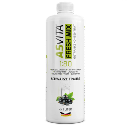 Drinks-Kiste: Body Attack + Best Body + Applied + 9 weitere – ASVita Fresh Mix Mineralgetränk 1/80 - 1L (Schw. Johannisbeere)