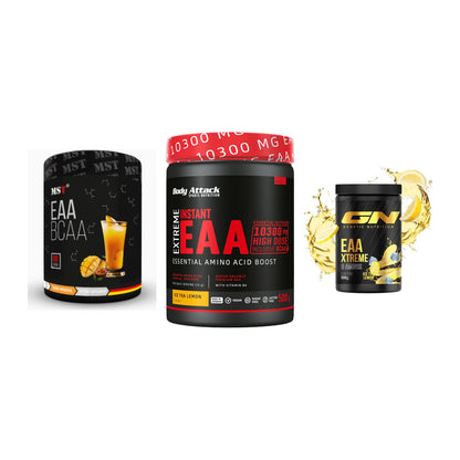 Amino-Probierset: MST EAA & BCAA + Body Attack + GN EAA Xtreme – alle enthaltenen Artikel