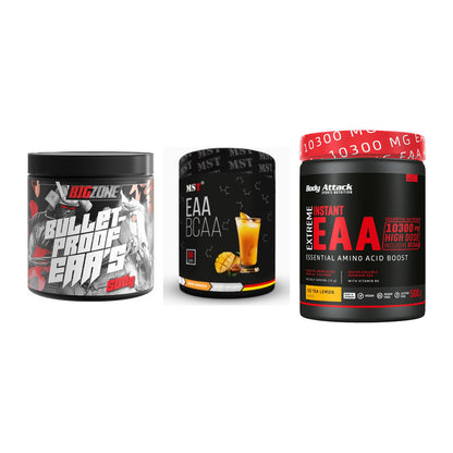 Amino-Probierset: Big Zone + MST EAA & BCAA + Body Attack – alle enthaltenen Artikel