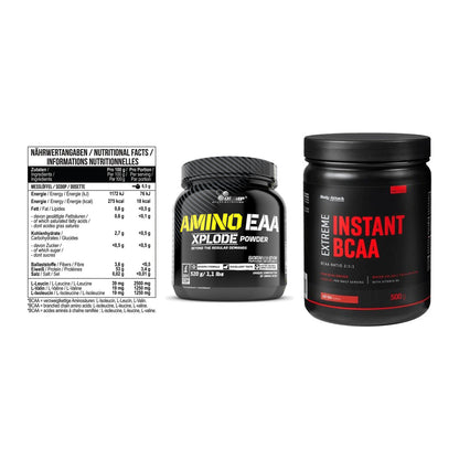 Amino-Probierset: MST BCAA Zero + Olimp Amino EAA + Body Attack – alle enthaltenen Artikel