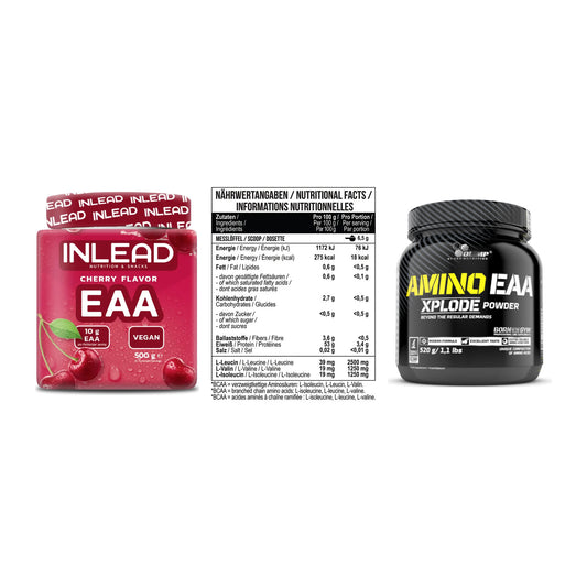 Amino-Probierset: INLEAD EAA + MST BCAA Zero + Olimp Amino EAA – alle enthaltenen Artikel