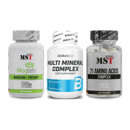 Ausdauer-Set: MST Magnesium + BioTech Multi + MST 21 Amino – alle enthaltenen Artikel