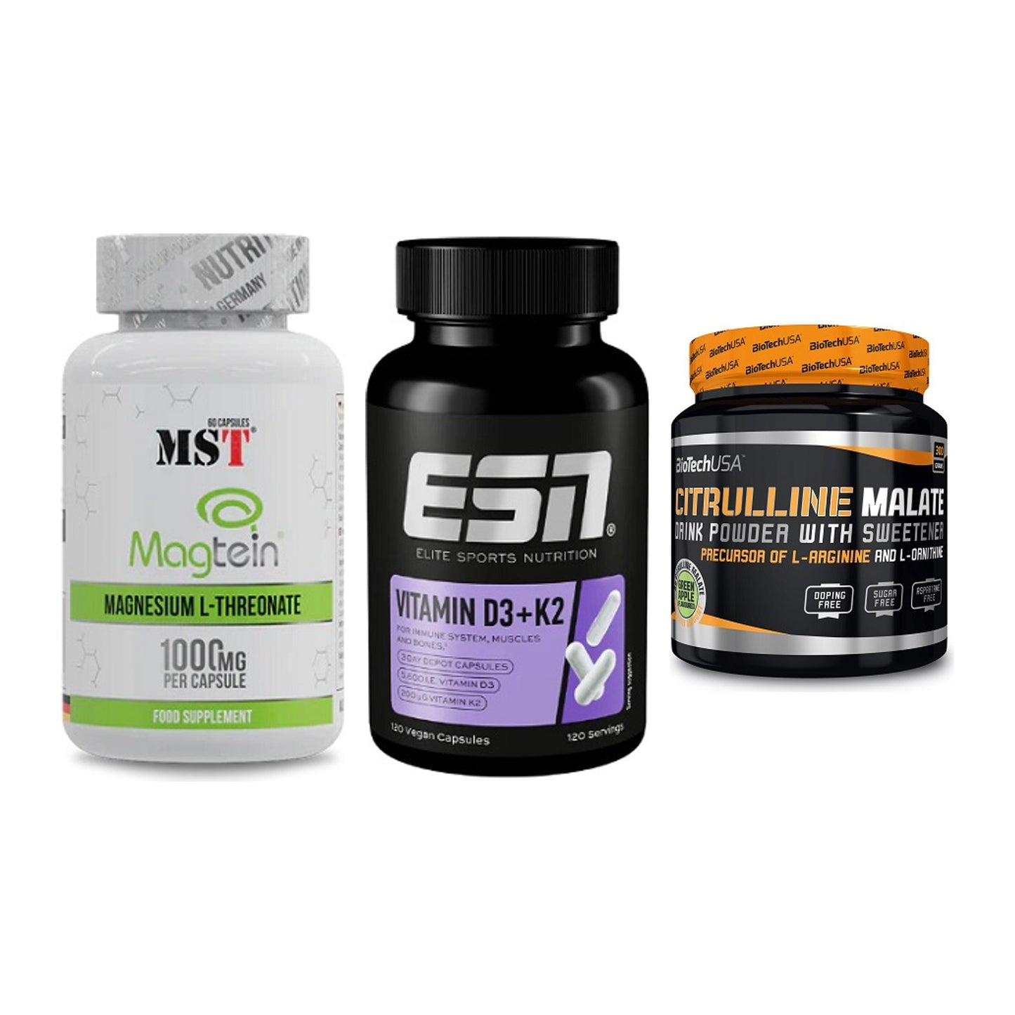 Ausdauer-Set: MST Magnesium + ESN Vitamin D3 + BioTech Citrulli – alle enthaltenen Artikel