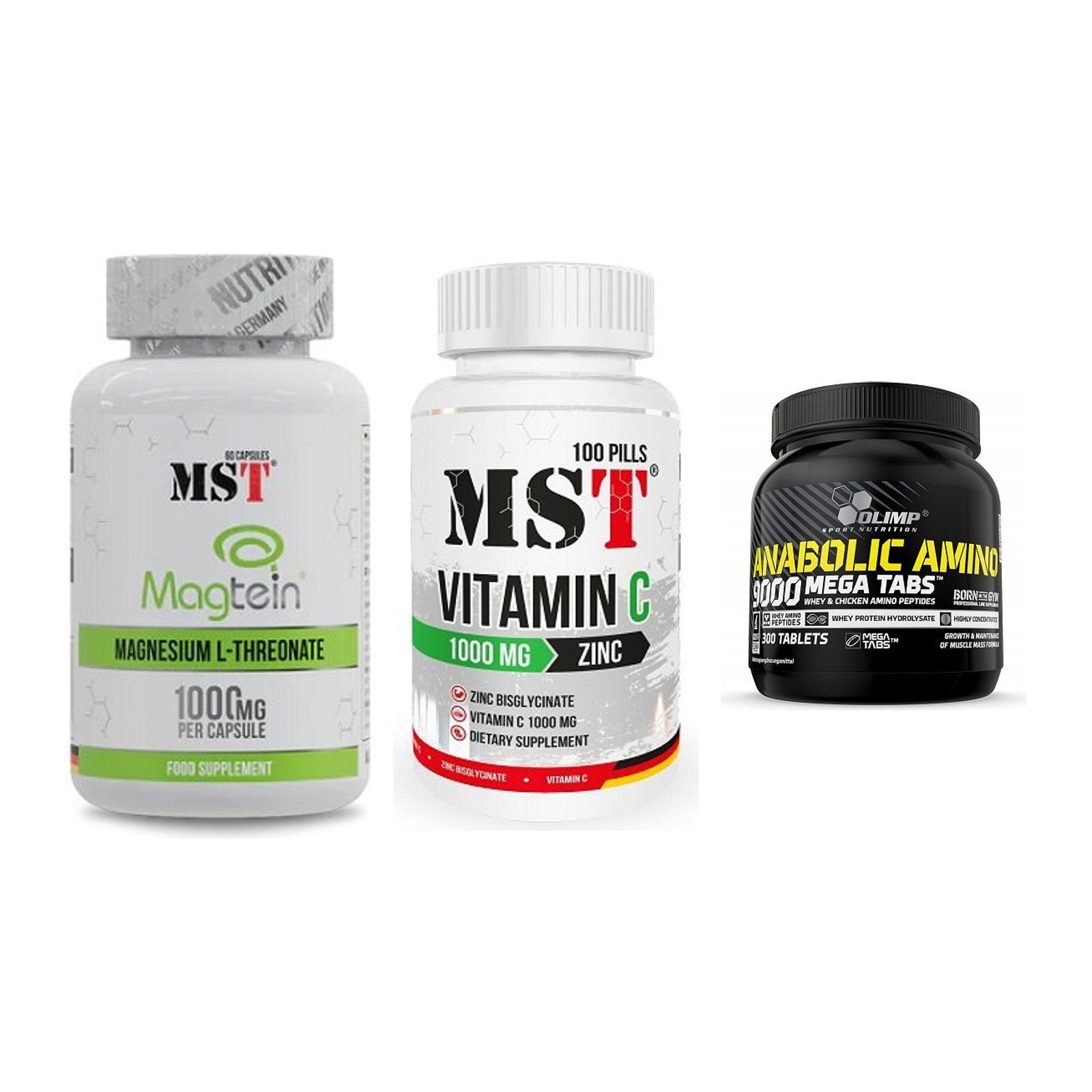 Ausdauer-Set: MST Magnesium + MST Vitamin C + Olimp Anabolic – alle enthaltenen Artikel