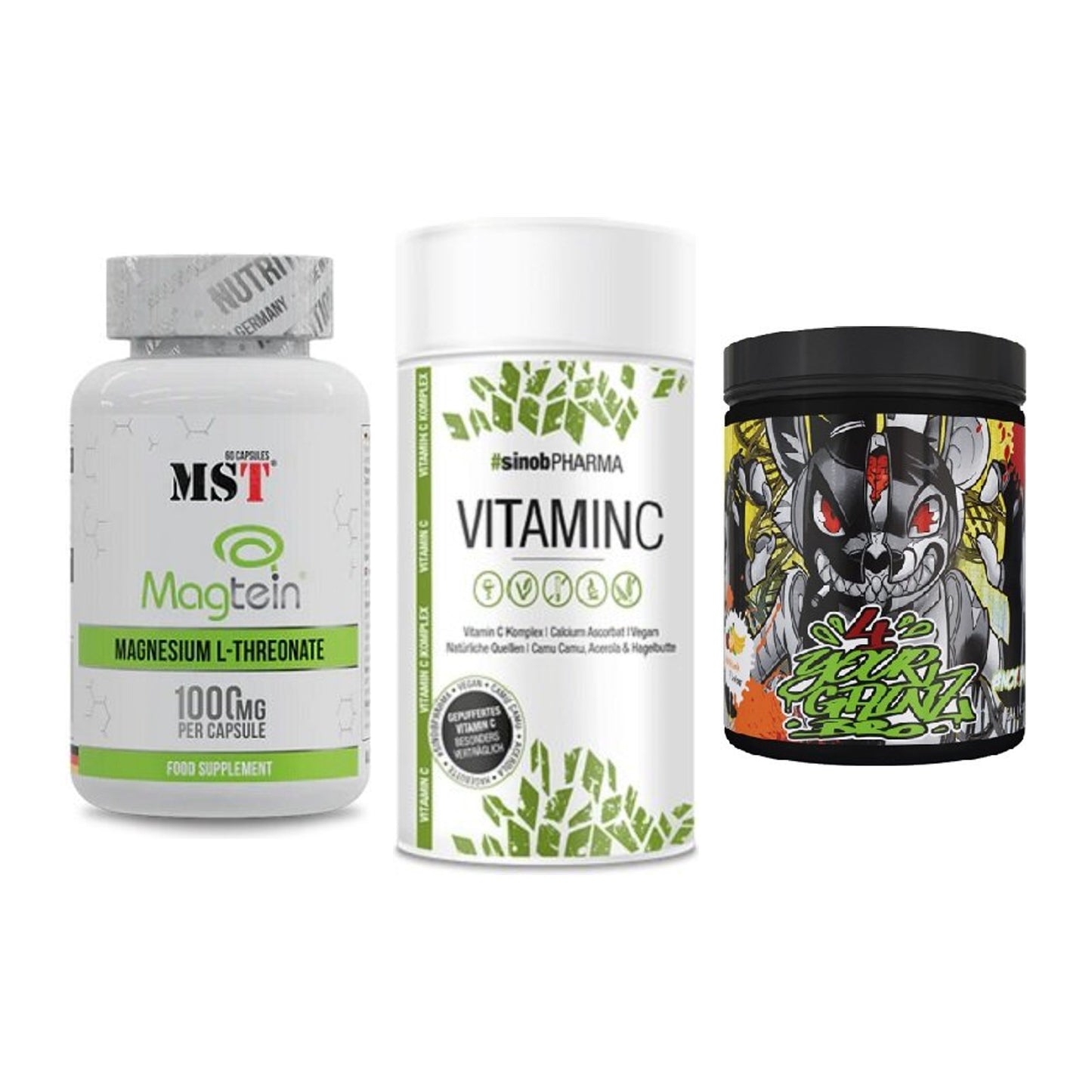 Ausdauer-Set: MST Magnesium + Sinob Vitamin C + BPS-Pharma EAA´s – alle enthaltenen Artikel