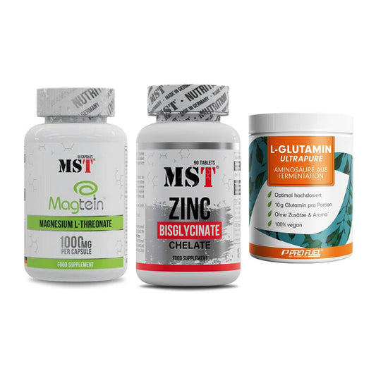 Ausdauer-Set: MST Magnesium + MST Zinc Chelate + ProFuel Glutamin – alle enthaltenen Artikel