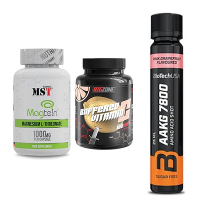 Ausdauer-Set: MST Magnesium + Big Zone Buffere + BioTech AAKG – alle enthaltenen Artikel