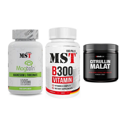 Ausdauer-Set: MST Magnesium + MST B300 B-Compl + Sinob Core – alle enthaltenen Artikel