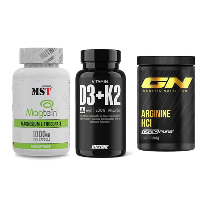 Ausdauer-Set: MST Magnesium + Big Zone Vitamin + GN Arginine HCL – alle enthaltenen Artikel