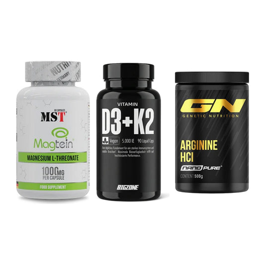 Ausdauer-Set: MST Magnesium + Big Zone Vitamin + GN Arginine HCL – alle enthaltenen Artikel