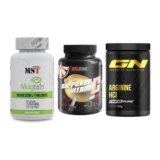 Ausdauer-Set: MST Magnesium + Big Zone Buffere + GN Arginine HCL – alle enthaltenen Artikel