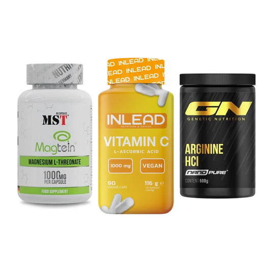 Ausdauer-Set: MST Magnesium + INLEAD Vitamin C + GN Arginine HCL – alle enthaltenen Artikel