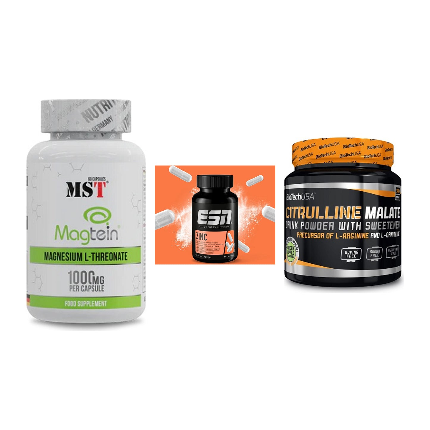 Ausdauer-Set: MST Magnesium + ESN Zinc + BioTech Citrulli – alle enthaltenen Artikel