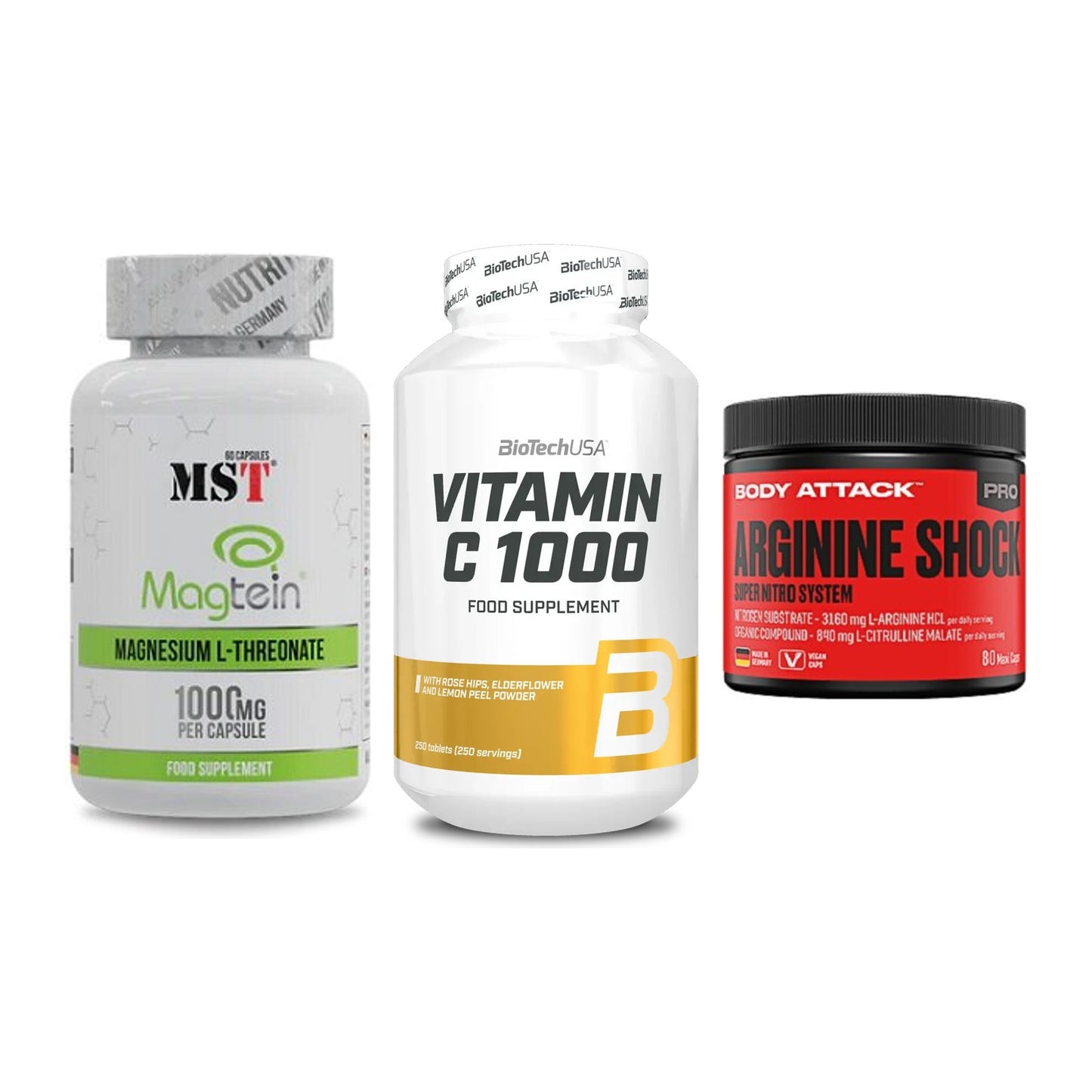 Ausdauer-Set: MST Magnesium + BioTech Vitamin + Body Attack – alle enthaltenen Artikel