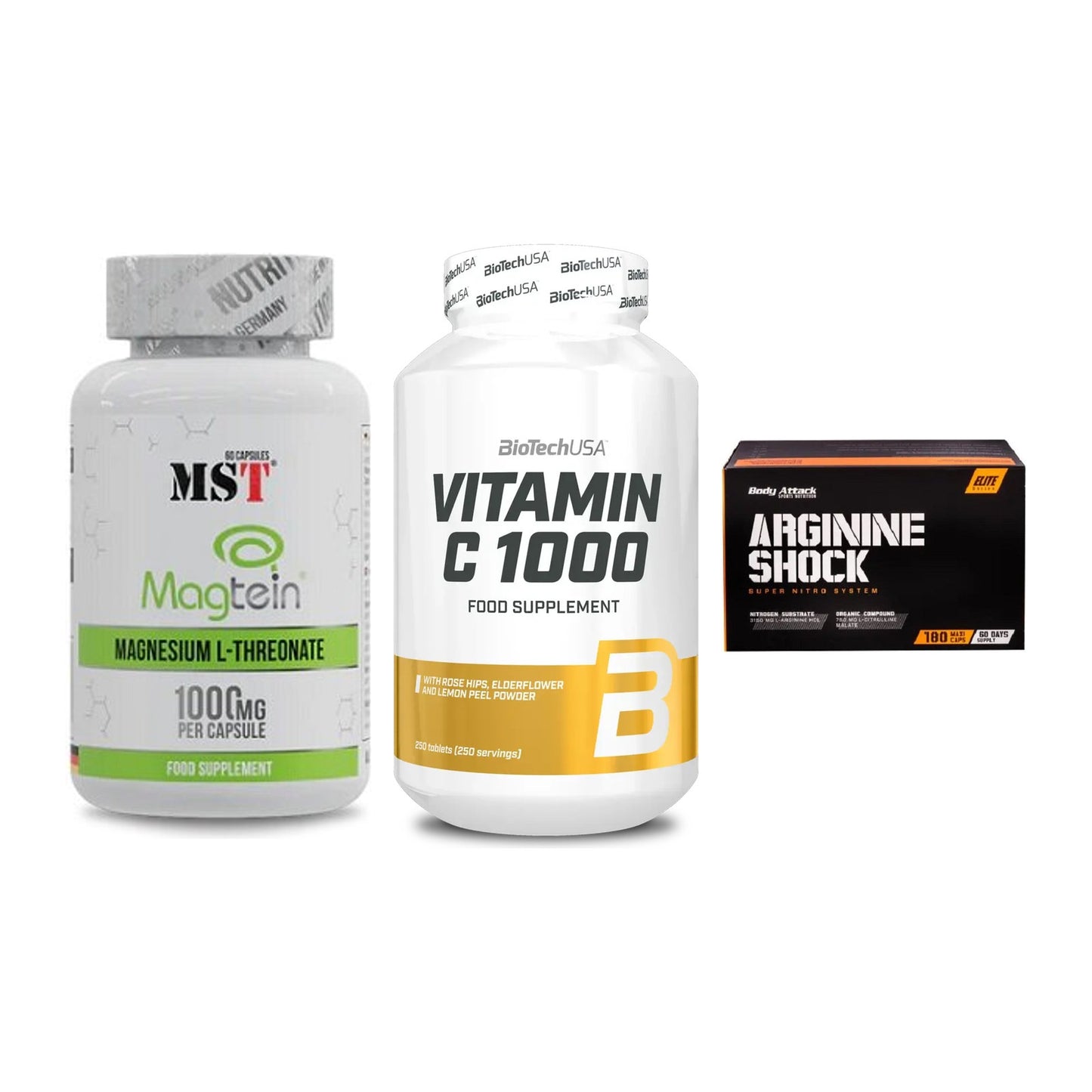 Ausdauer-Set: MST Magnesium + BioTech Vitamin + Body Attack – alle enthaltenen Artikel