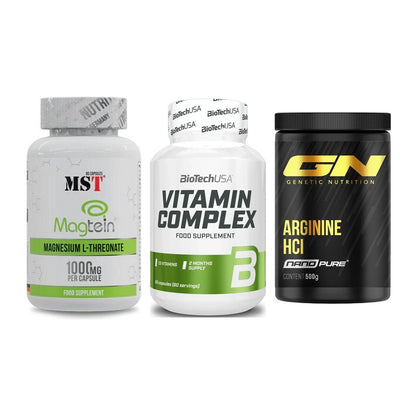 Ausdauer-Set: MST Magnesium + BioTech Vitamin + GN Arginine HCL – alle enthaltenen Artikel