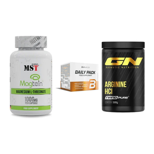 Ausdauer-Set: MST Magnesium + BioTech Daily + GN Arginine HCL – alle enthaltenen Artikel