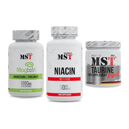 Ausdauer-Set: MST Magnesium + MST Niacin + MST Taurine – alle enthaltenen Artikel
