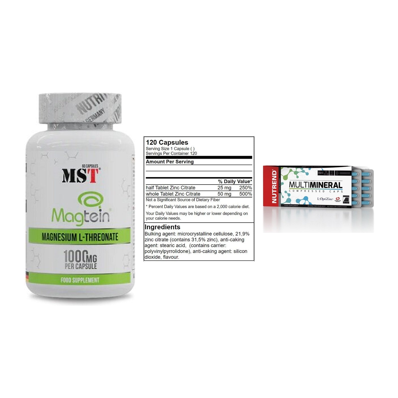 Ausdauer-Set: MST Magnesium + GN Zinc Citrate + Nutrend Multimin – alle enthaltenen Artikel