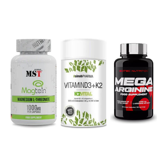 Ausdauer-Set: MST Magnesium + Sinob Vitamin D3 + Scitec Mega – alle enthaltenen Artikel