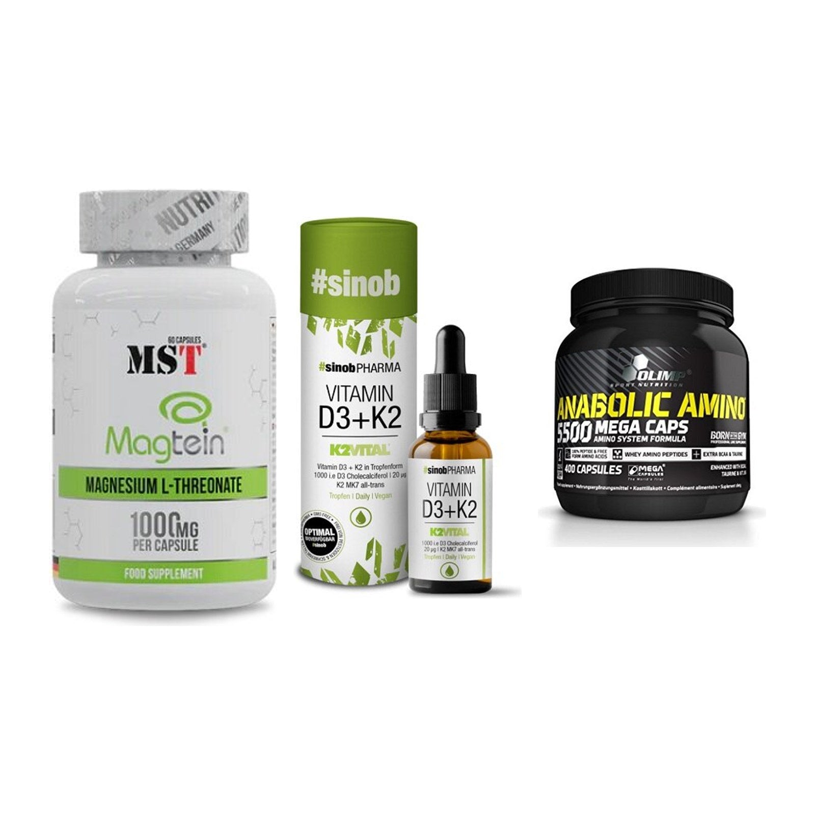 Ausdauer-Set: MST Magnesium + Sinob Vitamin D3 + Olimp Anabolic – alle enthaltenen Artikel
