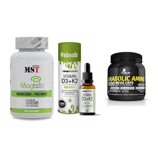 Ausdauer-Set: MST Magnesium + Sinob Vitamin D3 + Olimp Anabolic – alle enthaltenen Artikel