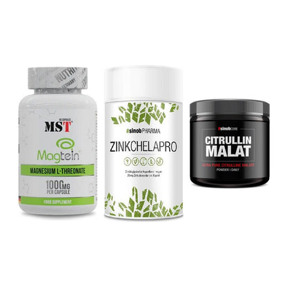 Ausdauer-Set: MST Magnesium + Sinob Zink + Sinob Core – alle enthaltenen Artikel