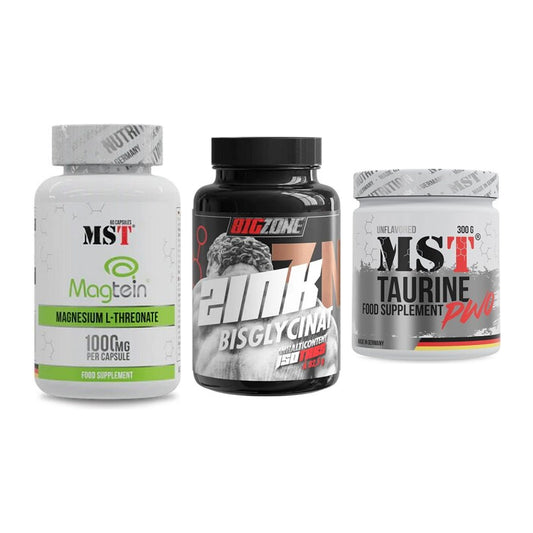 Ausdauer-Set: MST Magnesium + Big Zone Zink + MST Taurine – alle enthaltenen Artikel