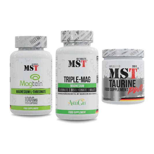 Ausdauer-Set: MST Magnesium + MST Tripple Mag + MST Taurine – alle enthaltenen Artikel