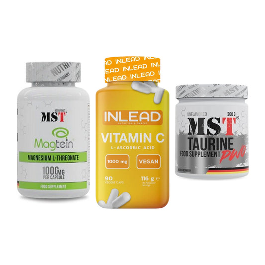 Ausdauer-Set: MST Magnesium + INLEAD Vitamin C + MST Taurine – alle enthaltenen Artikel