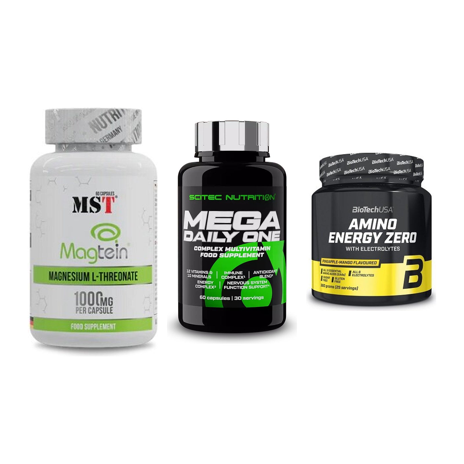 Ausdauer-Set: MST Magnesium + Scitec Mega + BioTech Amino – alle enthaltenen Artikel