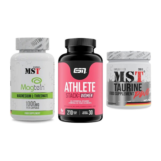 Ausdauer-Set: MST Magnesium + ESN Athlete + MST Taurine – alle enthaltenen Artikel