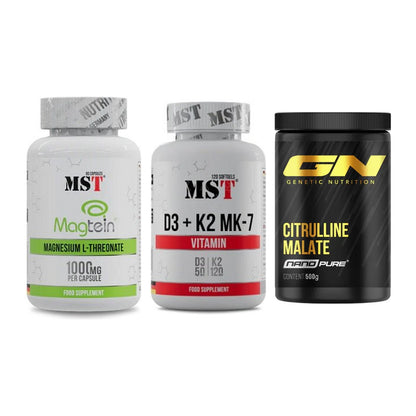 Ausdauer-Set: MST Magnesium + MST Vitamin D3 + GN Citrulline – alle enthaltenen Artikel