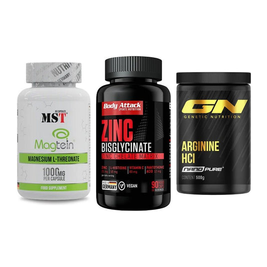 Ausdauer-Set: MST Magnesium + Body Attack Zink + GN Arginine HCL – alle enthaltenen Artikel