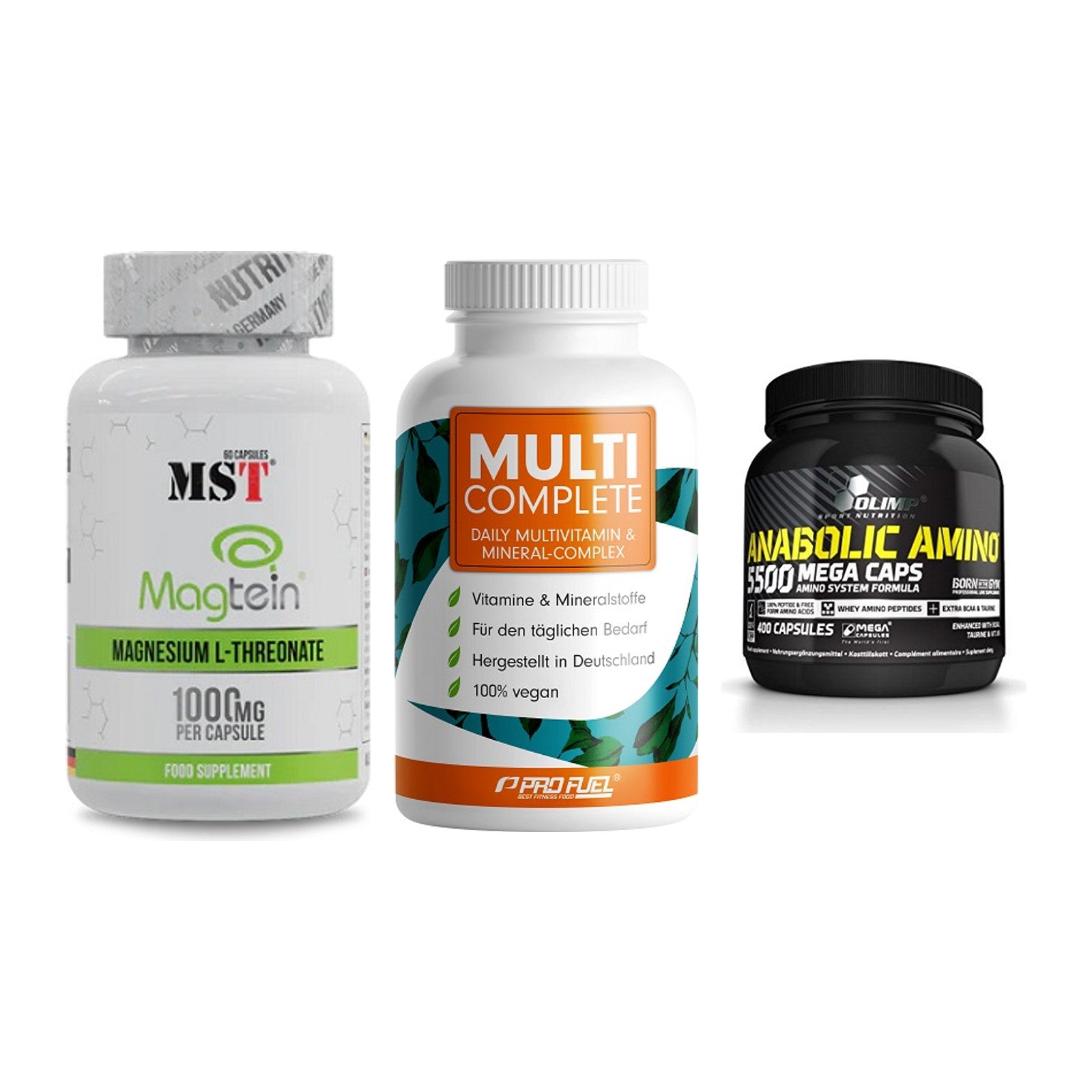 Ausdauer-Set: MST Magnesium + ProFuel MULTI + Olimp Anabolic – alle enthaltenen Artikel