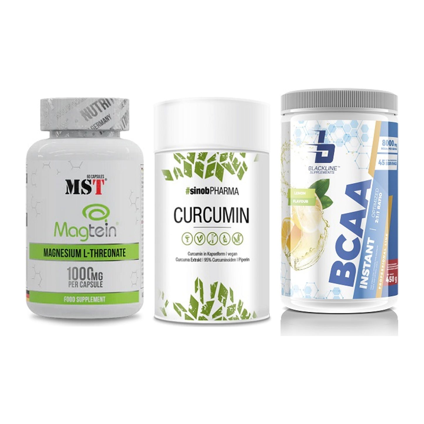 Ausdauer-Set: MST Magnesium + Sinob Curcumin + Blackline – alle enthaltenen Artikel