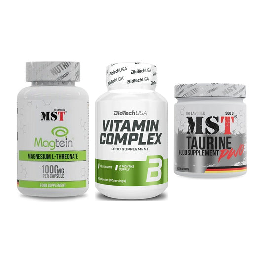Ausdauer-Set: MST Magnesium + BioTech Vitamin + MST Taurine – alle enthaltenen Artikel