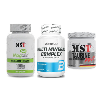 Ausdauer-Set: MST Magnesium + BioTech Multi + MST Taurine – alle enthaltenen Artikel