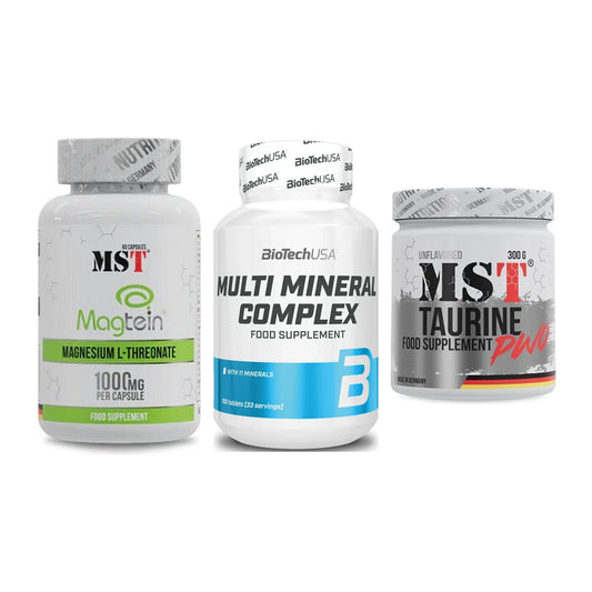 Ausdauer-Set: MST Magnesium + BioTech Multi + MST Taurine – alle enthaltenen Artikel