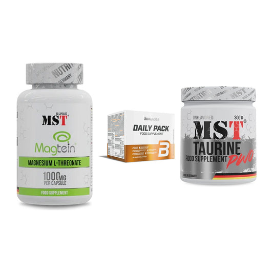 Ausdauer-Set: MST Magnesium + BioTech Daily + MST Taurine – alle enthaltenen Artikel