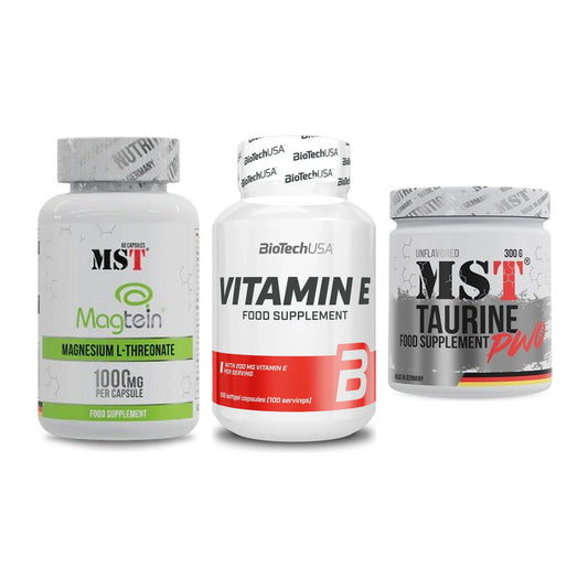 Ausdauer-Set: MST Magnesium + BioTech Vitamin + MST Taurine – alle enthaltenen Artikel
