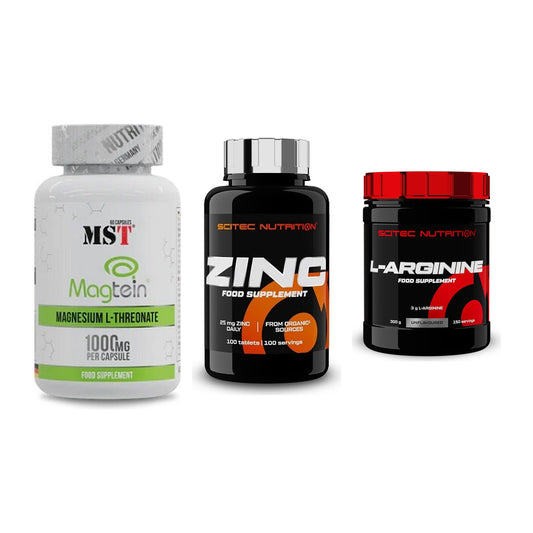 Ausdauer-Set: MST Magnesium + Scitec Zinc + Scitec Arginin – alle enthaltenen Artikel