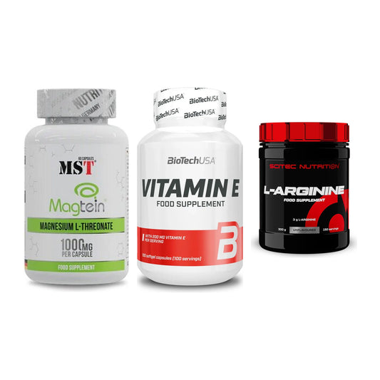 Ausdauer-Set: MST Magnesium + BioTech Vitamin + Scitec Arginin – alle enthaltenen Artikel