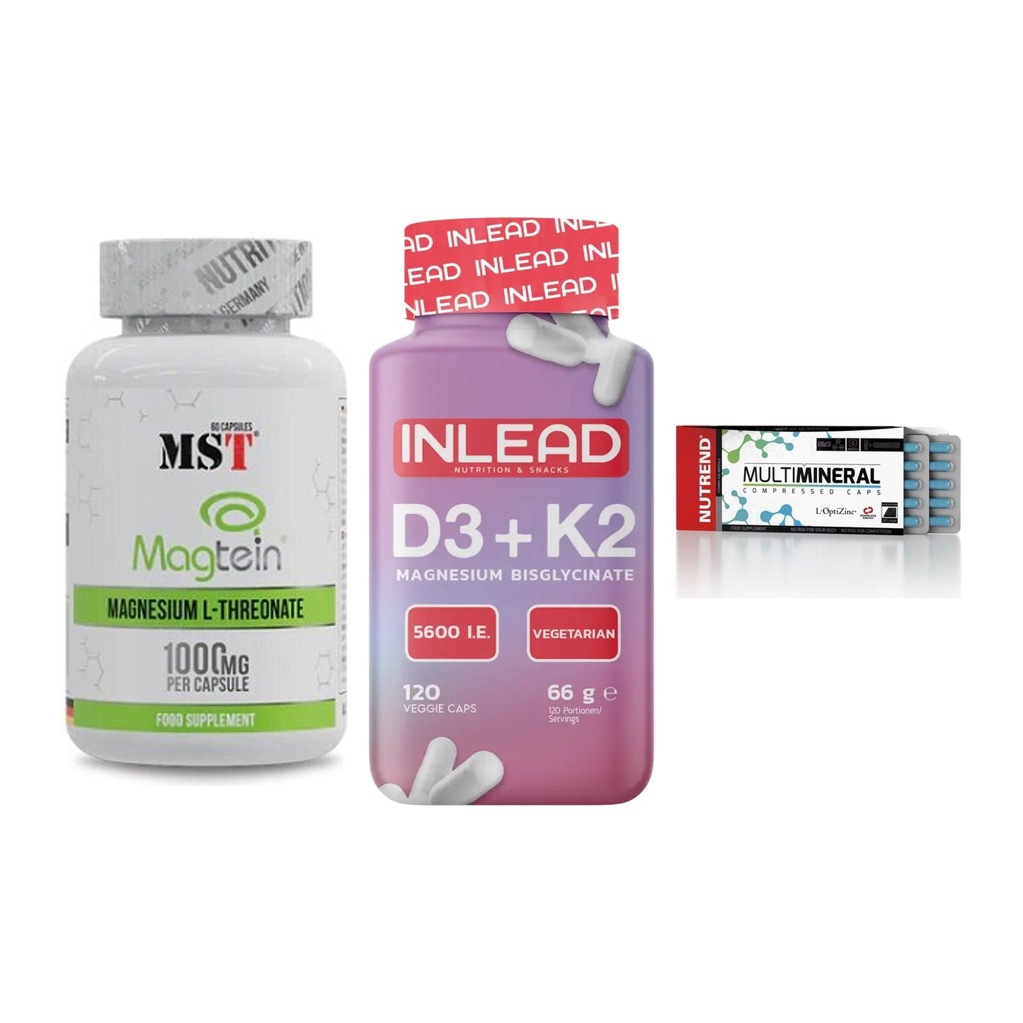 Ausdauer-Set: MST Magnesium + INLEAD Vitamin + Nutrend Multimin – alle enthaltenen Artikel