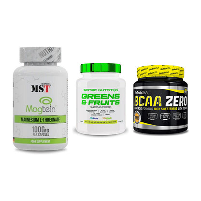 Ausdauer-Set: MST Magnesium + Scitec Greens + BioTech BCAA – alle enthaltenen Artikel