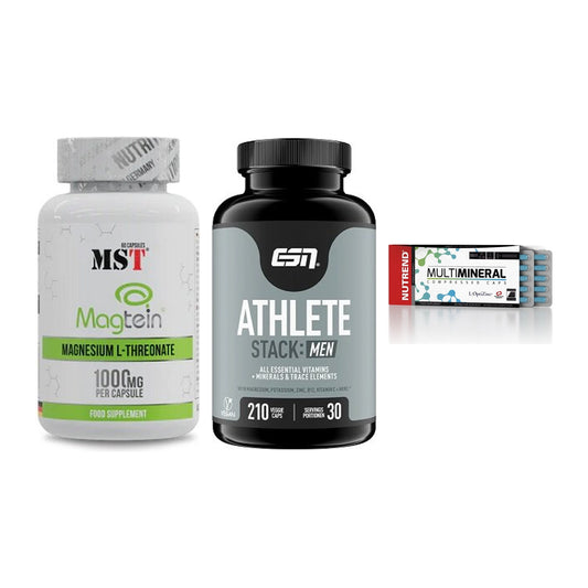 Ausdauer-Set: MST Magnesium + ESN Athlete + Nutrend Multimin – alle enthaltenen Artikel